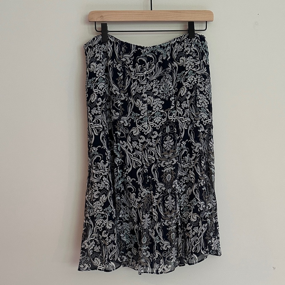 Pendleton Silk Knee Length Paisley Skirt
